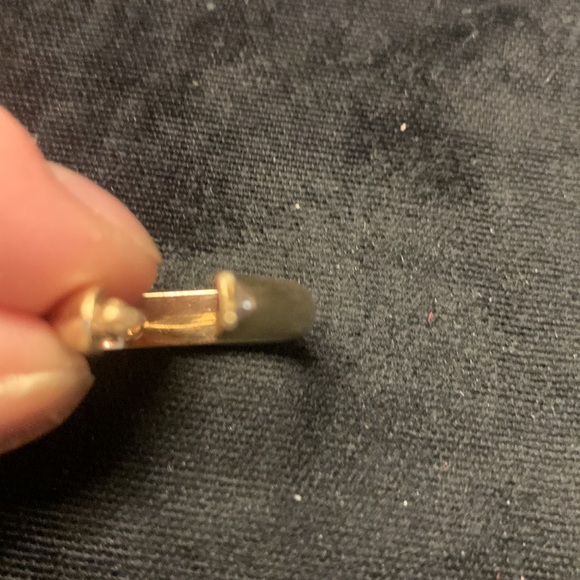 KNIFE EDGE HOOP EARRINGS GOLDEN VERMEIL OVER 925 SILVER - Picture 8 of 11